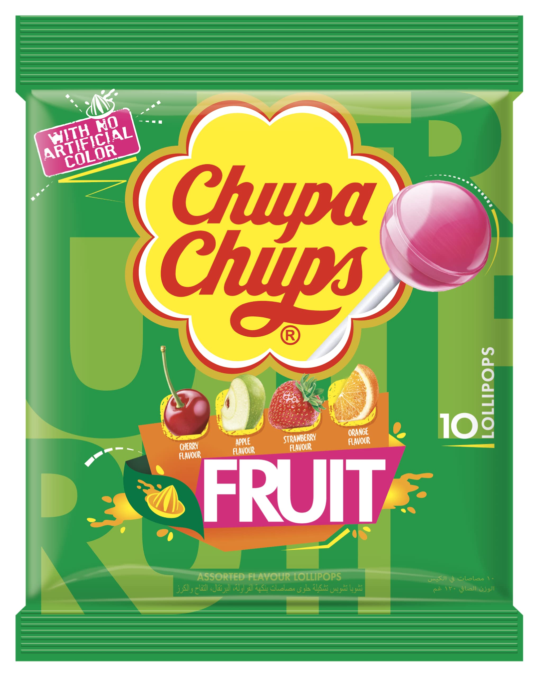 CHUPA CHUPS FRUIT BAG 10'S 120G